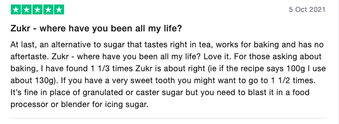 Reviews - ZUKR - the world's best sugar replacement 